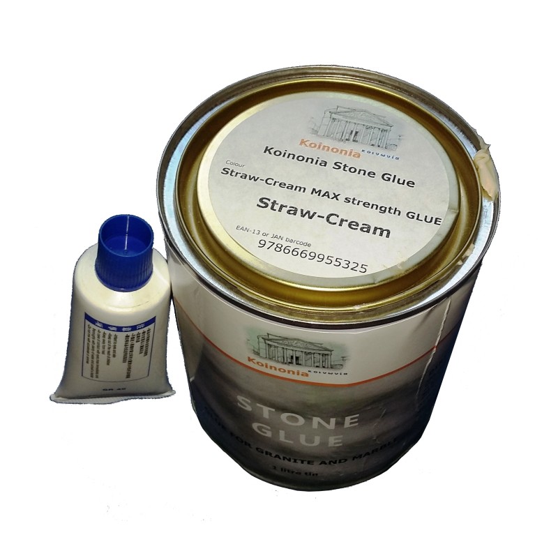 Koinonia Stone Glue 1ltr Stone Glue Adhesive Polyester Resin & Hardener