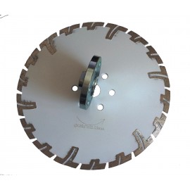 230mm D 9" white rhino prianha diamond blade 22 23 centre & 6x flange holes for soft materials