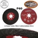 P60 125 discos turbo fibra carborundum espiral (caja de 10)