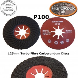 P100 125 Spiral Fibre carborundum Discs BOX x 10