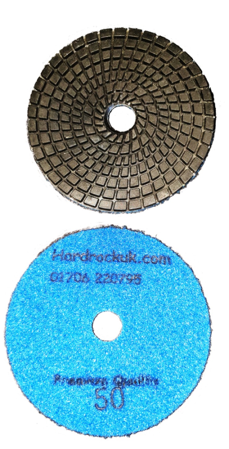 100mm 4" DRY Diamond Polishing Pads Granite Marble & Quartz Individual Grits UK 