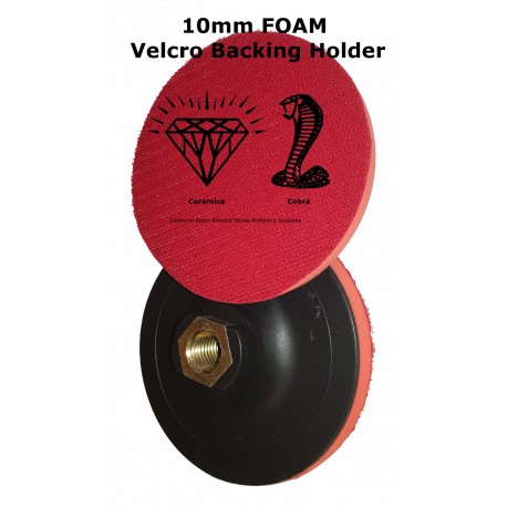 100mm Dia Plastic with FOAM velcro backing holder M14
