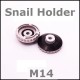 Snail Holder M14 Aluminium 100mm