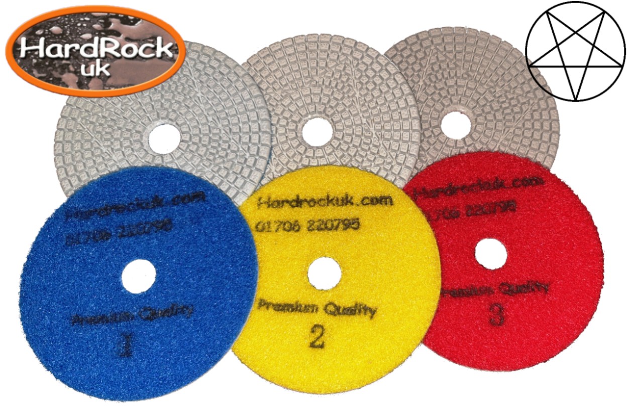 thumbnail image 2 of 4\" 3 Step Hybrid Polishing Pad Set 2 of 9
